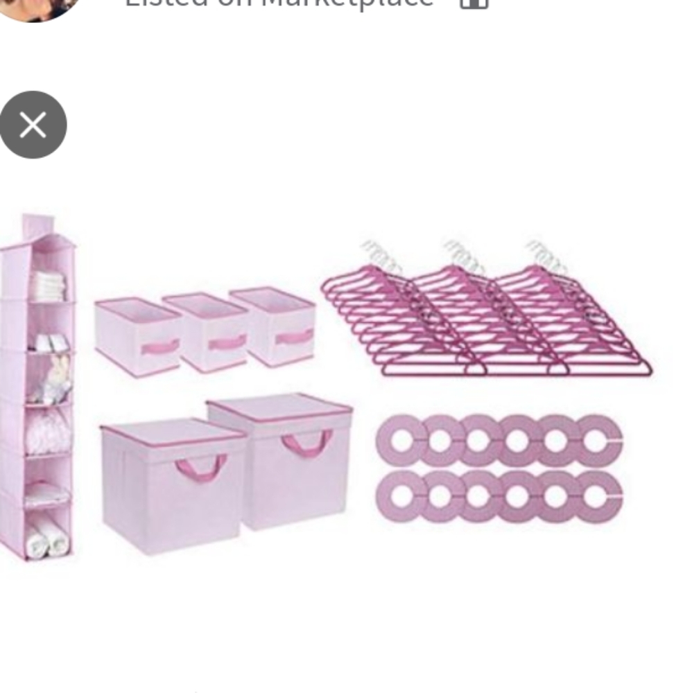 Pink nursery set still in the box